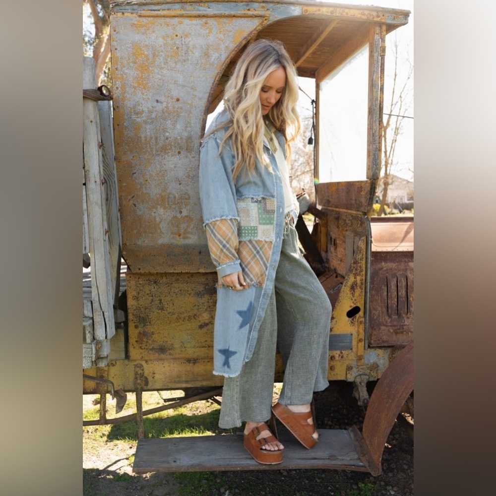 MONROE PATCHWORK DUSTER JACKET - Picture 2 of 5
